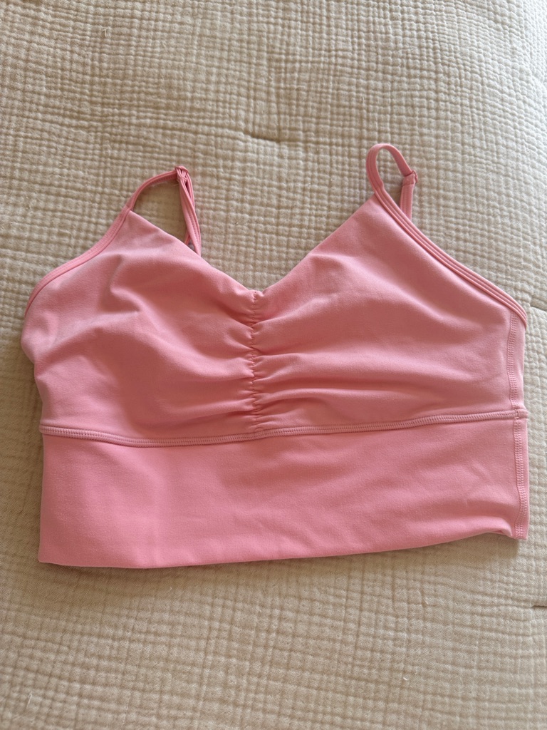 Tyc, Pink Ruched Bralette Sports Bra